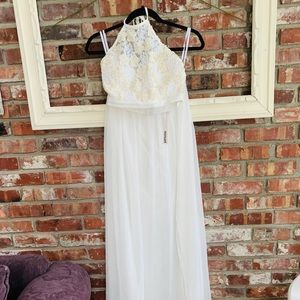 2 piece embroidered wedding dress